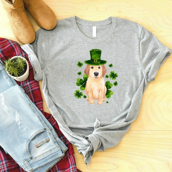 St Patrick's Dog Shirt, Happy St Patrick's Day Shirt, Lucky Shirt, Dog Shirt - Picture 1 of 2